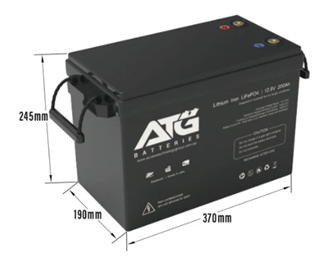 ATG 12V 200Ah Lithium Battery With Bluetooth